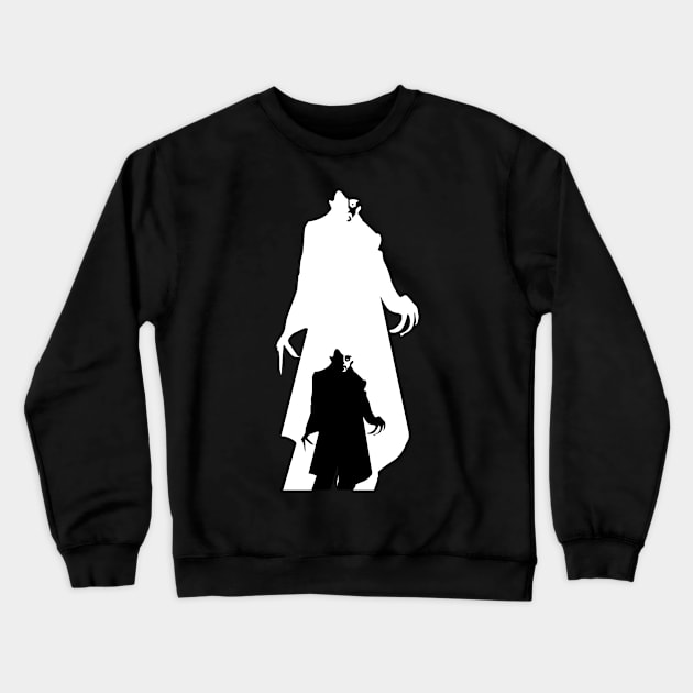 Nosferatu Shadow Crewneck Sweatshirt by BlackAndWhiteFright